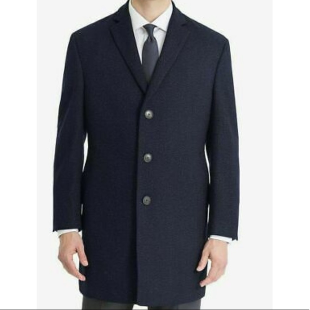 Calvin Klein Men’s 48 Long Trench Coat Navy